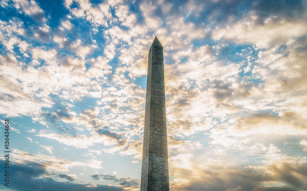 WASHINGTON DC, USA The Washington Monument is an obelisk, built to commemorate George Washington, once commander-in-chief of the Continental Army and the first American president.