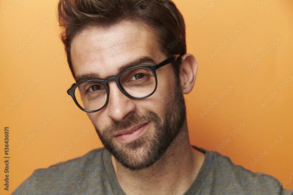 Glasses guy in studio, portrait Glasses guy in studio, portrait