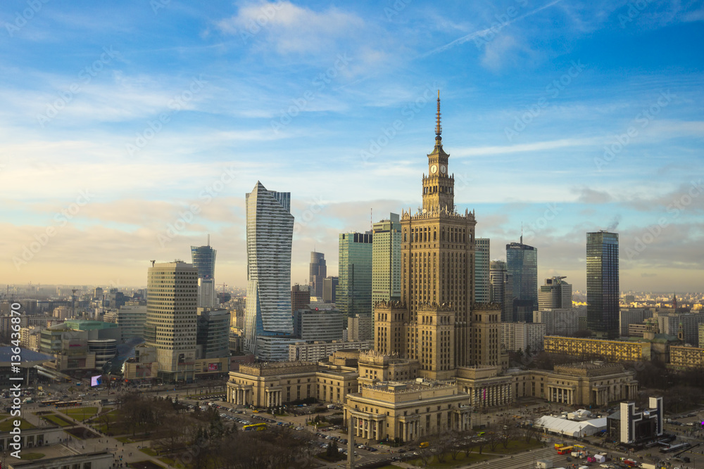 Obraz Niesamowita panorama Warszawy.