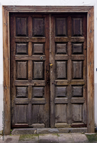 Ancient wooden door. Antique door © EwaStudio