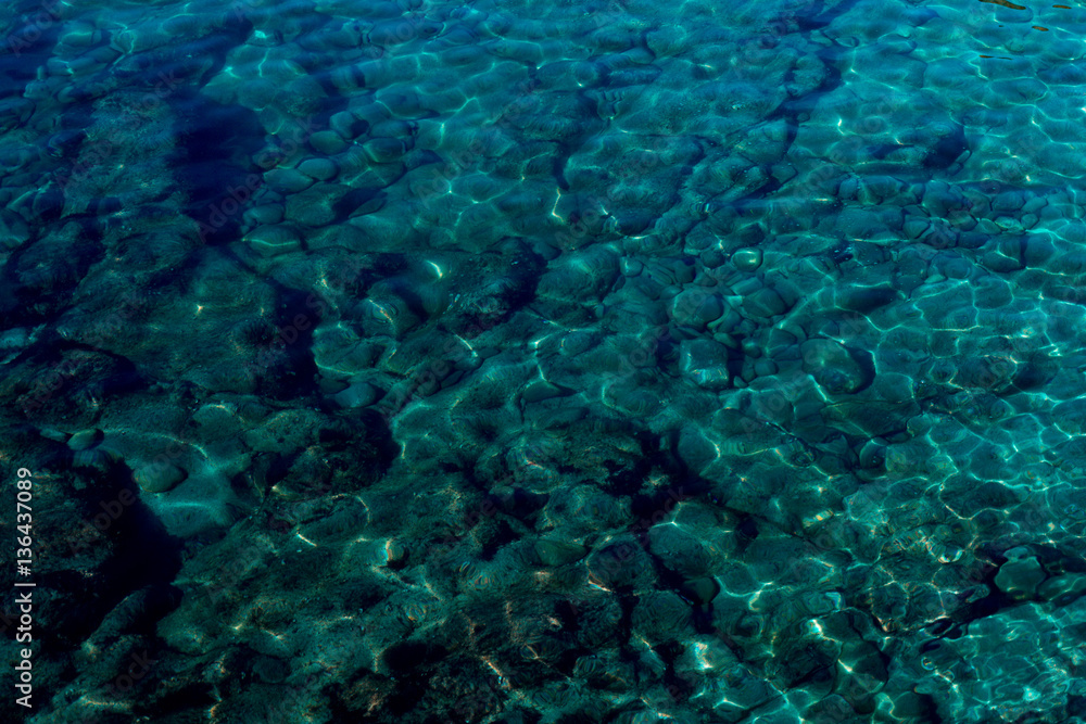 Water ocean background. Texture of water. clear light blue water
