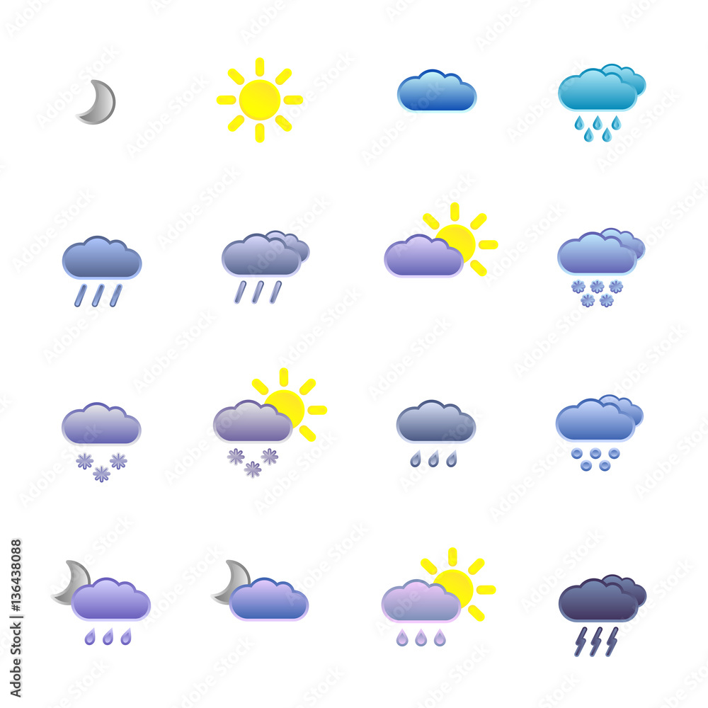 Fototapeta premium weather icons