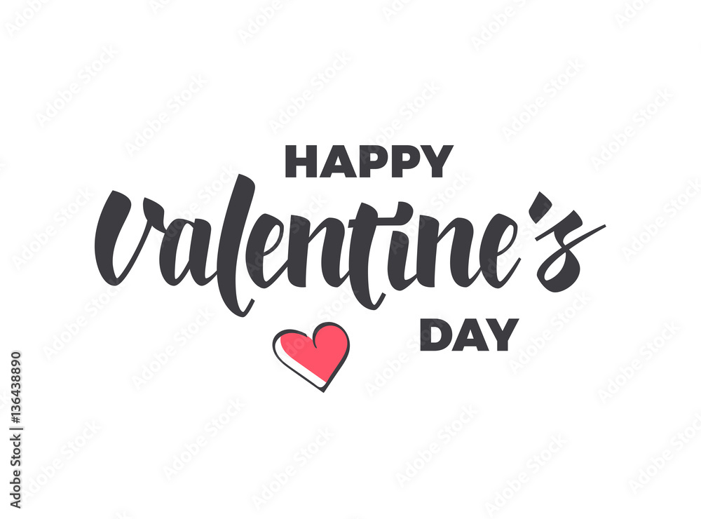 Happy Valentine's Day Lettering Happy Valentine's Day Lettering