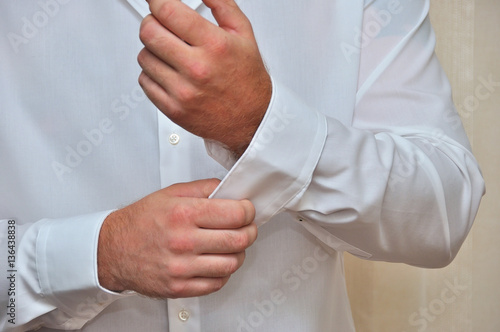 Close-up of elegance man hands