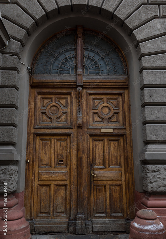 Old wooden door.