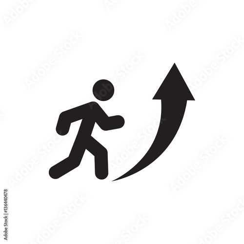 man going up icon.