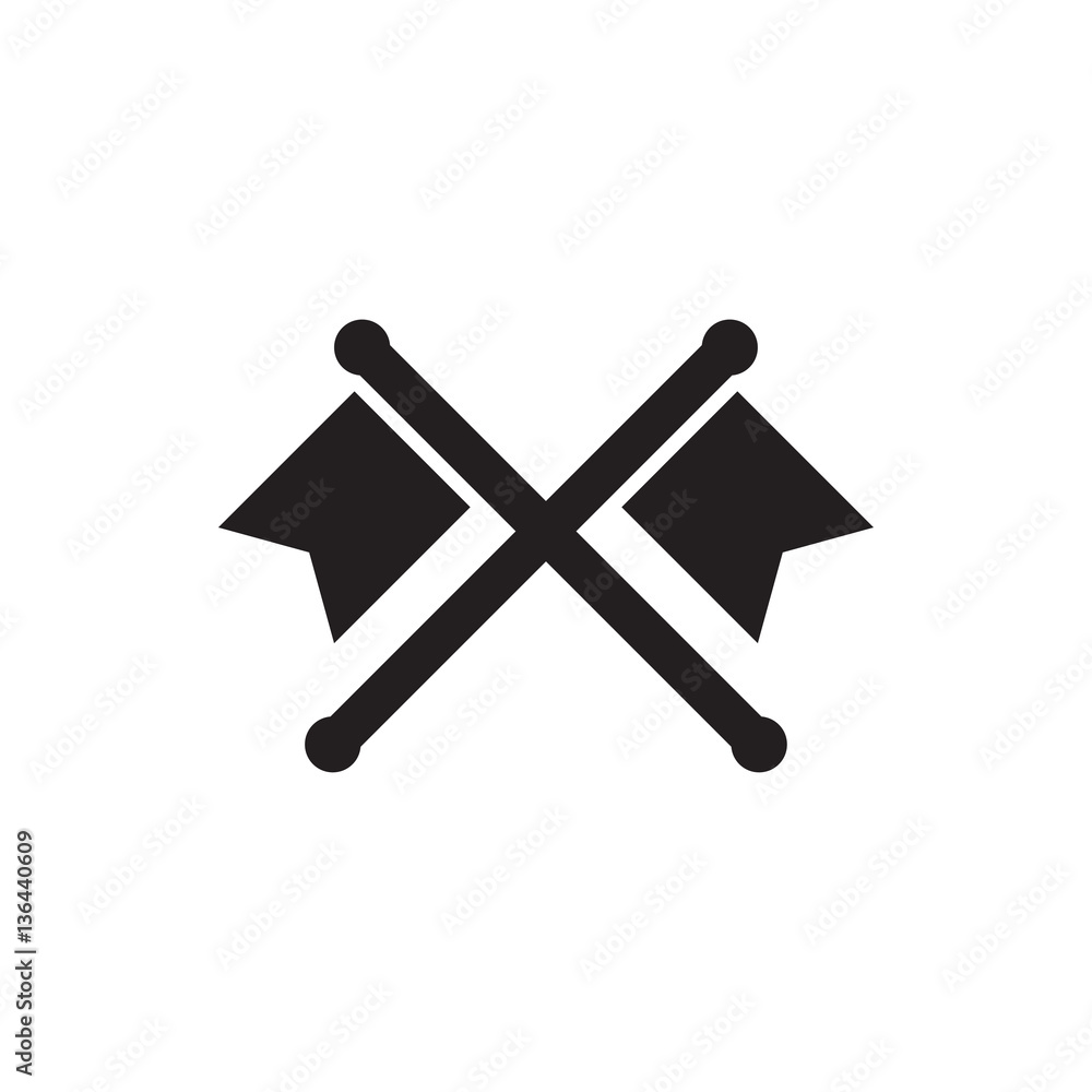 crossed flags icon. crossed flags icon.