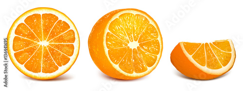 Set of vector illustration oranges