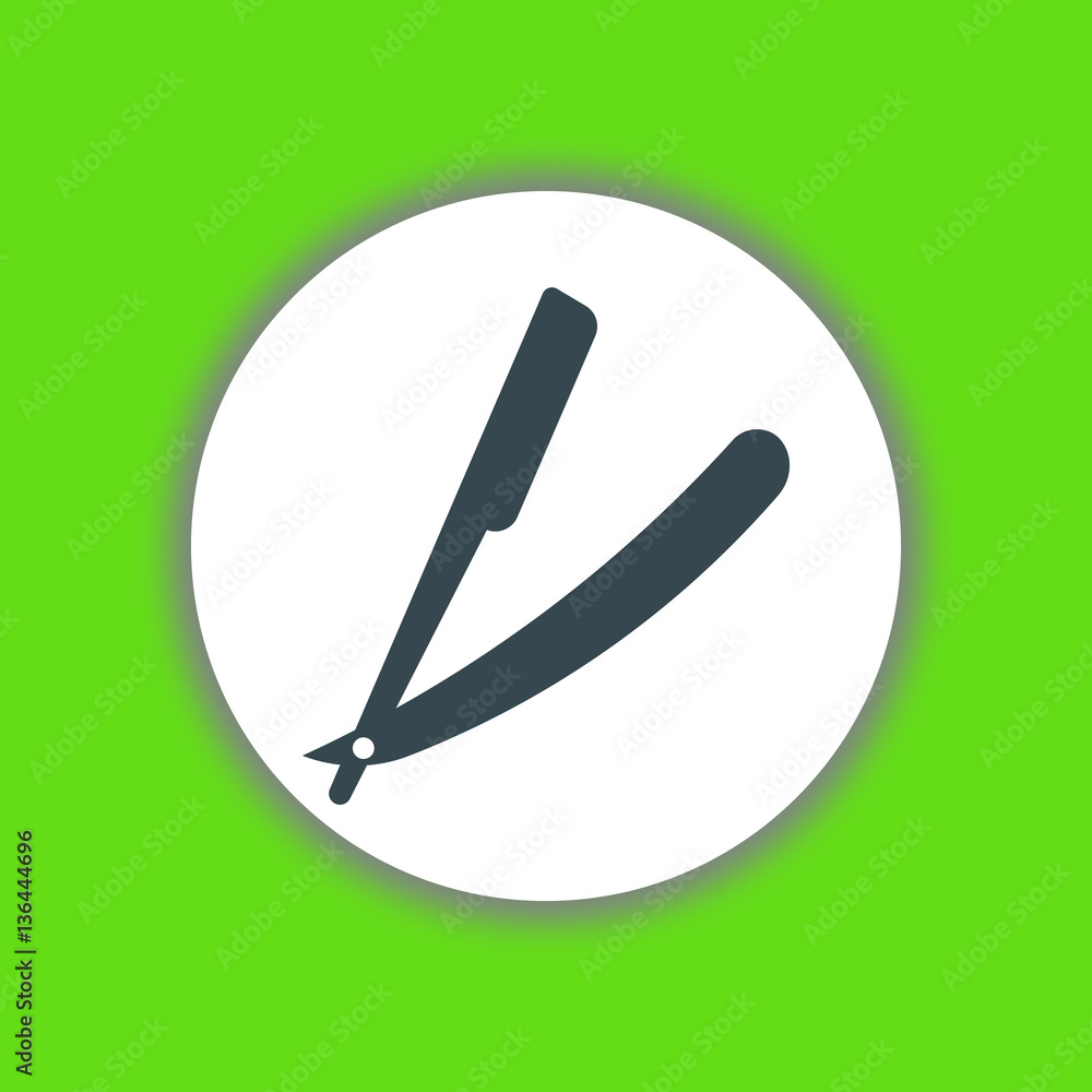 Razor hair salon tool icon vector Razor hair salon tool icon vector