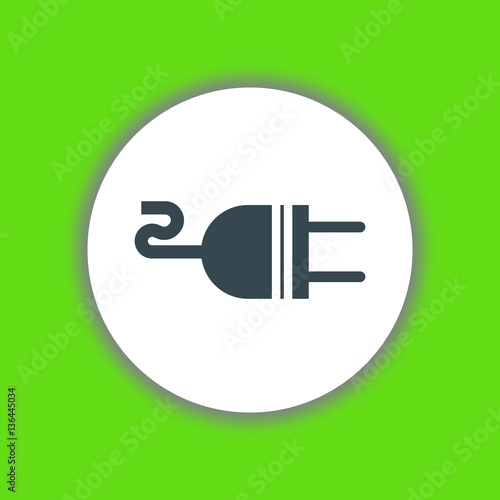 Plug in icon vector