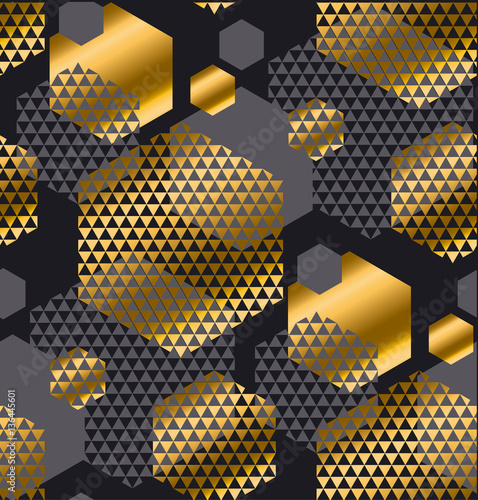 Gold and gray color creativ...