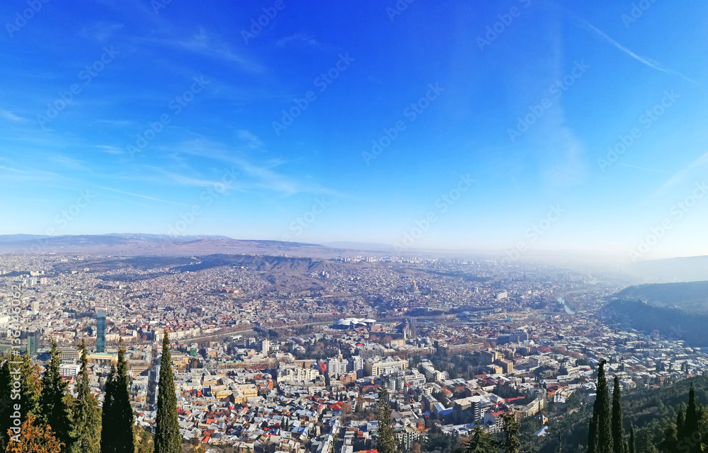 oldest city in Georgia Tbilisi sunny day the view from the top point oldest city in Georgia Tbilisi sunny day the view from the top point