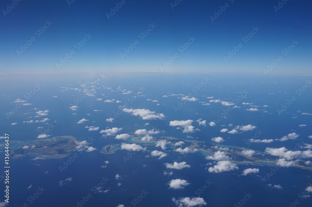 伊是名島　伊平屋島　上空