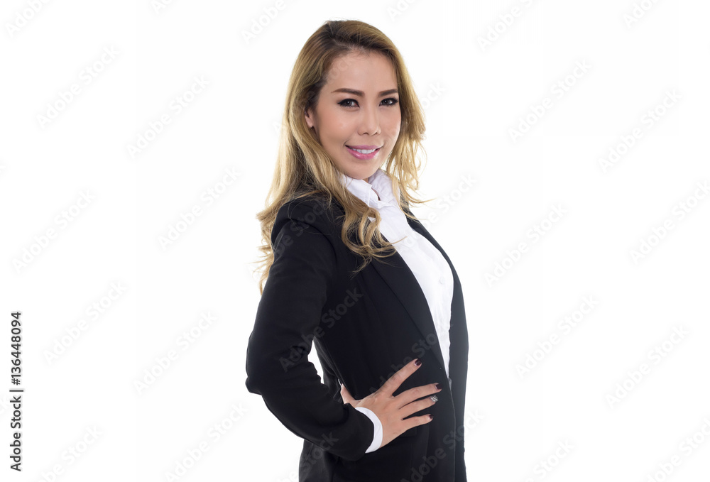 Business woman on white background Business woman on white background