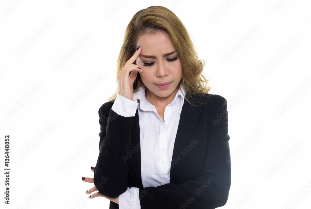 stressed and depressed young atractive businesswoman, headache a stressed and depressed young atractive businesswoman, headache a