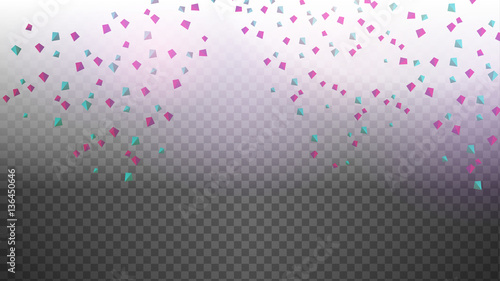Abstract Colourful Gems, Triangles on Transparent Background  -