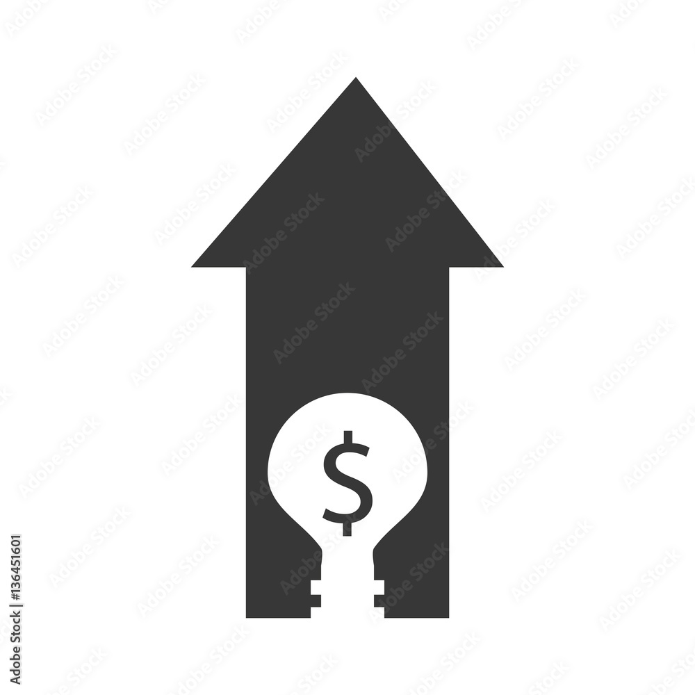 business house money icon, vector illustration image business house money icon, vector illustration image