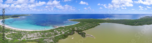 Aerial view of Savannah Bay, East Side Anguilla, Caribbean photo