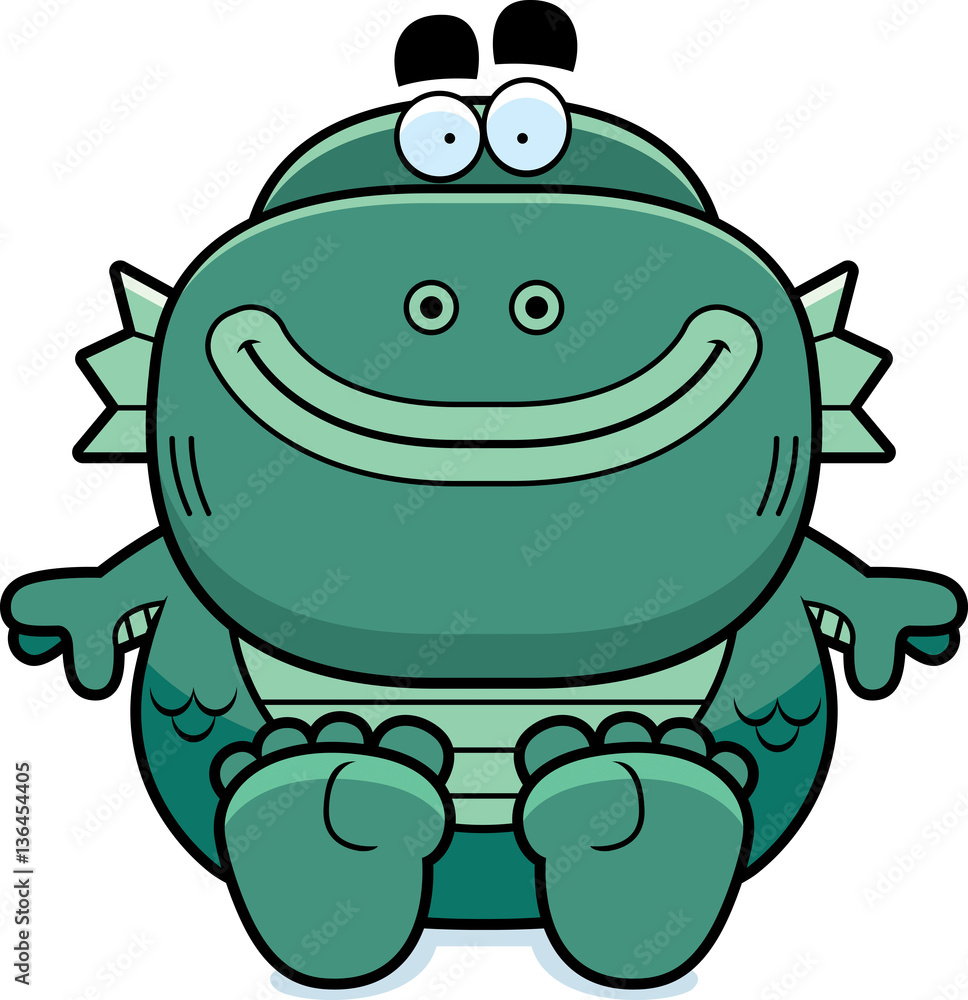 Cartoon Creature Sitting Cartoon Creature Sitting