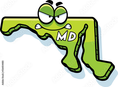 Cartoon Angry Maryland