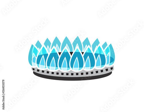 Vector image of a gas ring