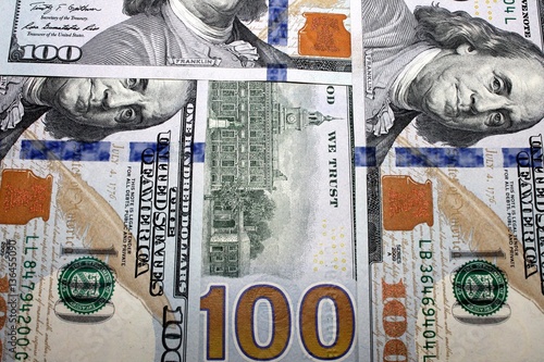 Money as background. One hundred dollars 