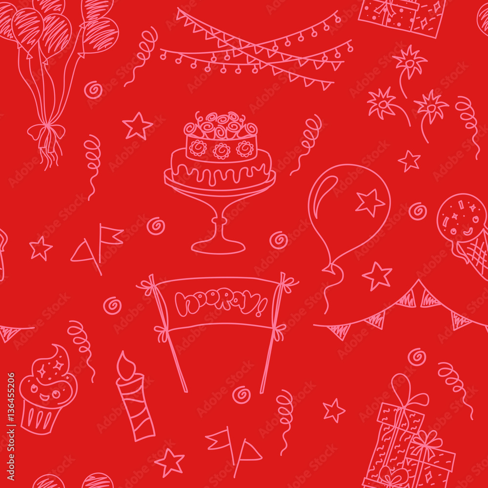 Naklejka premium Festive seamless pattern