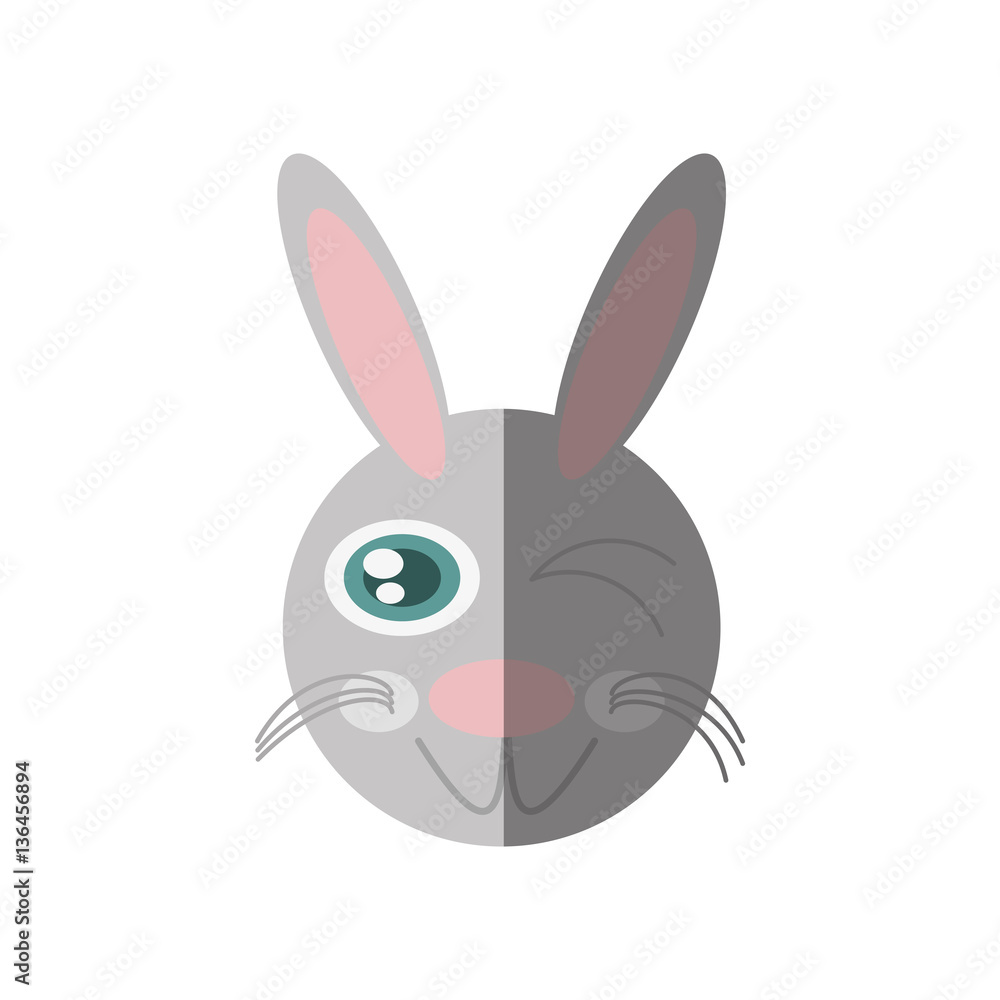 Easter rabbit icon image design, vector illustration