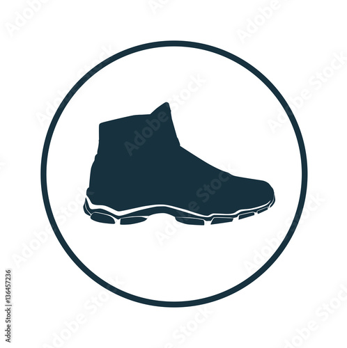 sign of casual winter shoe, vector, illustration,