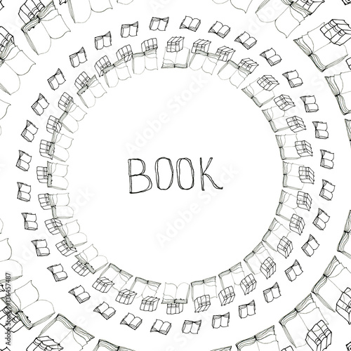 Book doodle frame