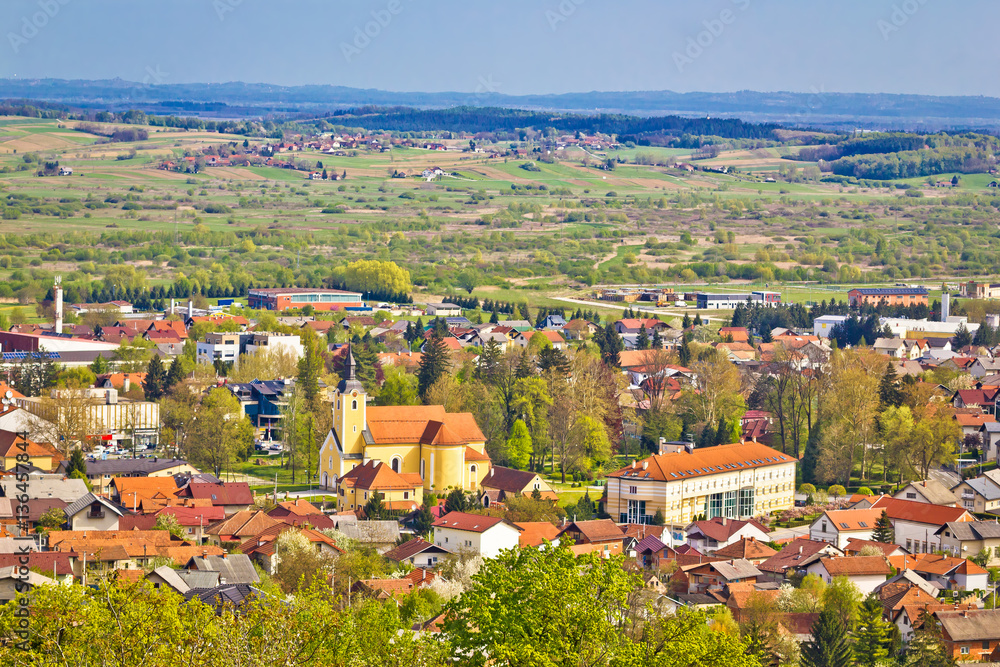 Town of Ivanec aerial springtime view StockFoto Adobe Stock