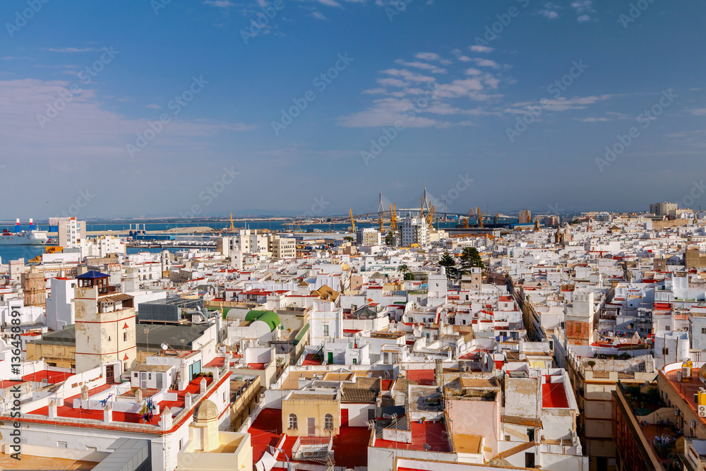 Obraz premium Cadiz. Aerial view of the city.