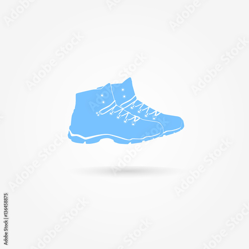 pair of casual winter shoes, vector, illustration,