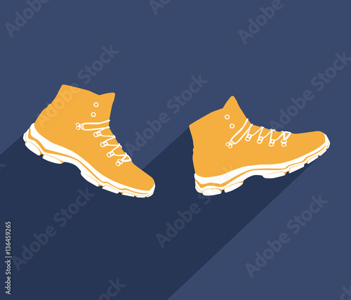 casual winter shoes, vector, illustration,