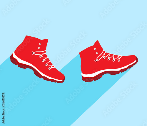 casual winter shoes, vector, illustration,
