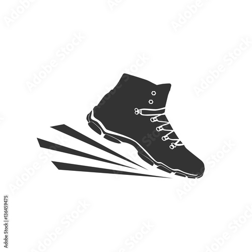 one casual winter shoe, vector, illustration,