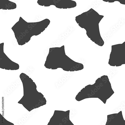 pattern of casual winter shoes, vector, illustration,
