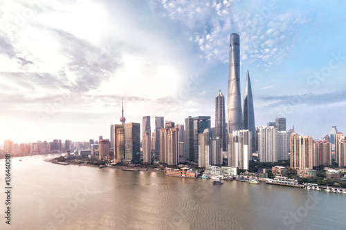 Wall Mural Shanghai skyline and cityscape