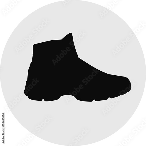 one casual winter shoe, vector, illustration,