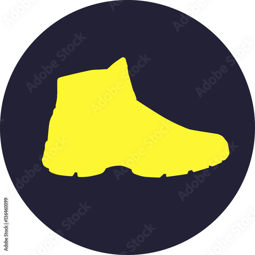 one casual winter shoe, vector, illustration,