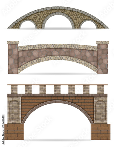 stone bridge stock vector illustration