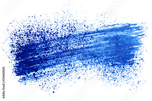 Blue ink strokes