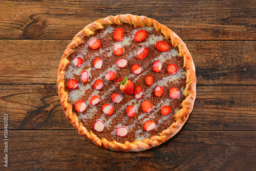 Strawberry pizza photo