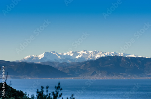 View of the Majestic Mountains on the European Ski Resort