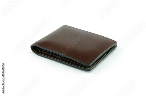 leather wallet on isolated