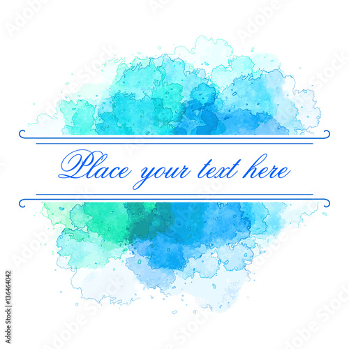 Vector bright watercolor template  
