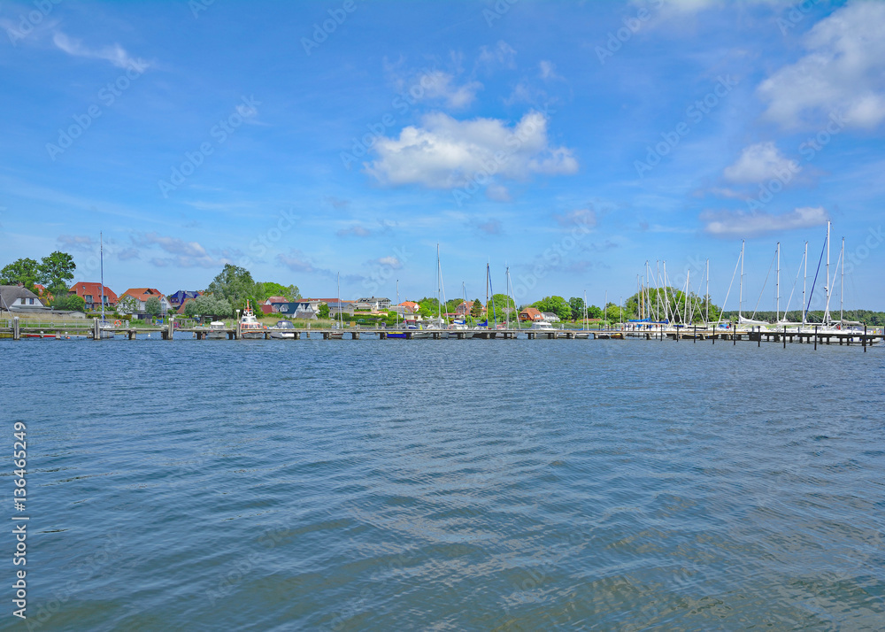 Hafen im Urlaubsort Breege auf der Insel Rügen,Ostsee,Mecklenburg-Vorpommern,Deutschland