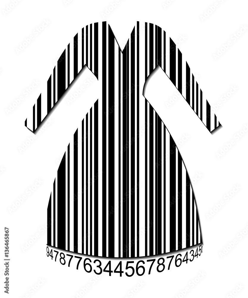 Vector Barcode Symbol of Dress Vector Barcode Symbol of Dress