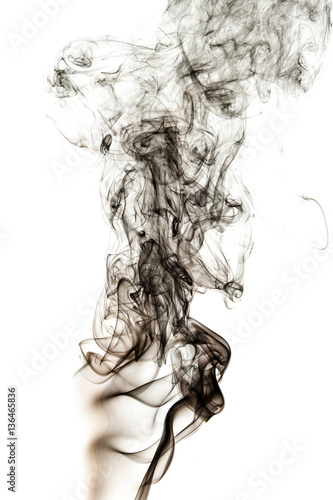 Fototapeta Naklejka Na Ścianę i Meble -  abstract black smoke on white background