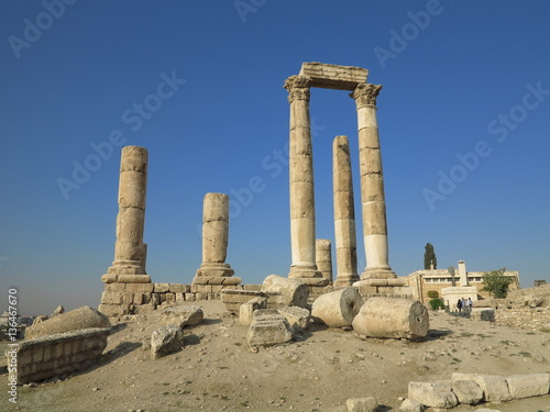 Jordan - ruins of Greek city of Philadelphia - columns photo